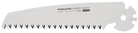 Fiskars replacement blade for Plus folding saw SW68, For thick trunks and branches, Sharp Power Tooth blade, Coarse toothing, Blade length: 15 cm, 1067554
