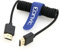 Eonvic 2.1 8K HDMI zu HDMI Kabel Hochgeschwindigkeits Stecker zu Stecker Extender Spulenkabel für Atomos Ninja V, Sony a7siii, Portkeys BM5 Monitor (HDMI-HDMI, schwarz geflochtenes Spulenkabel)