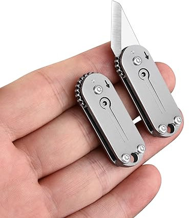 BEEK Mini Messer Taschenmesser, EDC Klappmesser, Schlüsselanhänger Messer Klein, Mini Cuttermesser, Paketöffner, Kleine Geschenke für Männer Frauen