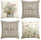 Artoid Mode Antike Kräuter Wilde Blumen Vase Frühling Kissenbezüge 4er Set, 45x45 cm Sommer Zierkissenbezug Cushion Cover Deko