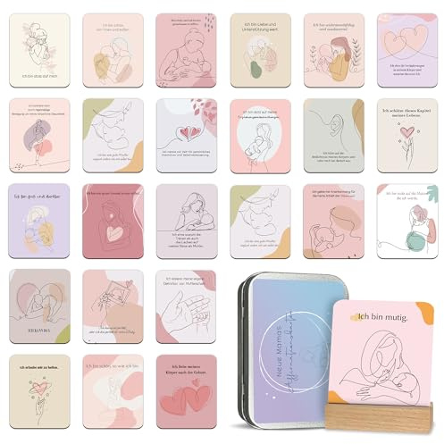 BIROYAL 31 cartes de confirmation post-partum pour les mamans, chacune avec un message encourageant à l'arrière, sont un excellent cadeau pour les nouvelles mamans après la naissance