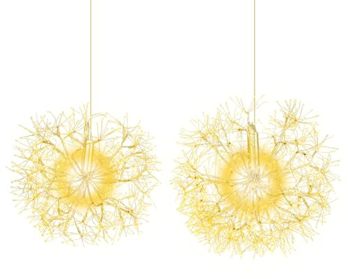 GOPLUS LED Dekokugel, 2 Stück große Kugeln Lichter hängend/stehend, Weihnachtsbeleuchtung Kugeln außen warmweiß, Leuchtkugeln Lichterkette für Weihnachtsdeko Innen Garten Party Hochzeit