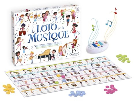 Sentosphère- Le Loto de la Musique - Jeu Sensoriel - Un boîtier de 32 Instruments pour découvrir/enrichir sa Culture Musicale - A partir de 4 Ans - Fabriqué en France - 1012