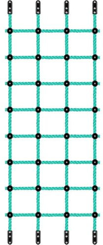 Benelabel Portique d'escalade, Filet d'escalade Aire Jeu éChelle Corde Nylon avec kit Quincaillerie Jeux D'ExtéRieur, BalançOire pour Enfants, Aire Jeux, Cabane, Accessoires D'EntraîNement, 354x76cm
