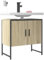 Myheimly Waschbeckenunterschrank,Waschbeckenschrank mit viel Stauraum,Unterschrank für Waschbecken Waschtisch,Badschrank Badezimmerschrank Badmöbel,Sonoma Eiche,60 cm