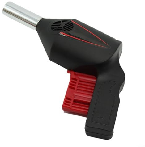 Puupaa Ventilatore elettrico per barbecue, portatile, accessorio per barbecue all'aperto, campeggio, picnic, cucina, barbecue (nero)