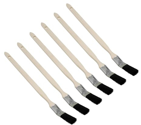 6 x Handelskönig Profi-Heizkörperpinsel 25 mm Eckpinsel Fassadenpinsel Pinsel lang Flachpinsel