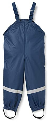 Playshoes Pantaloni fango, salopette antipioggia, fodera in tessuto, Pantaloni antipioggia antivento e impermeabili Unisex - Bambini e ragazzi, marino, 86