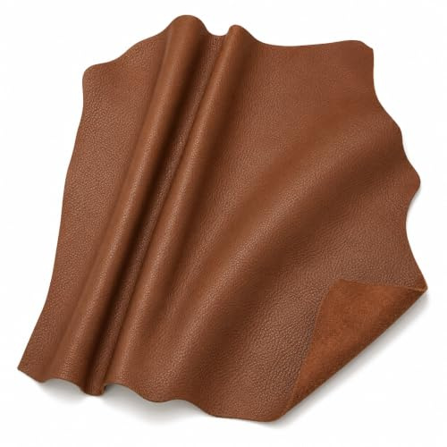 REED Leather Hides - Cow Skins (12 X 24 Inches 2 Square Foot, Brown)