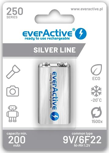 6F22 AKU everActive 250 9V !Silver Line