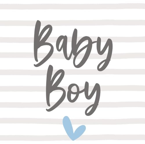 Baby Boy Babyparty Gästebuch Junge Babyshower Buch Erinnerung Baby Party Gastgeschenk | Geschenk für frisch gebackene Eltern zur Geburt: blanko 80 Seiten 21cm x 21cm (quadratisch)