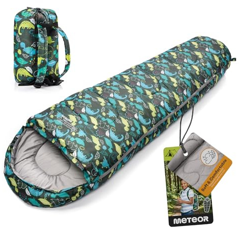 meteor Sac de couchage pour enfant de qualité supérieure - Ultra léger - Confortable - Mini sac de couchage - Pour le camping - Pour les adolescents - Pour le sommeil