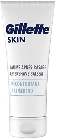 Gillette SKIN Baume Après-Rasage Peau Ultra Sensible 100 ml, Hydrate Pour Apaiser La Peau Fraîchement Rasée Et Aide À Éliminer Les Irritations Cutanées, La Sécheresse Et Le Feu Du Rasoir