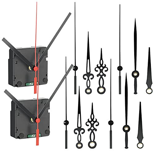 St. Leonhard Uhrzeiger: 2er-Set Funk-Uhrwerke mit je 3 Zeigersets für selbstgestaltete Uhren (Uhrenzeiger, Funkuhrwerk leise, Funkwanduhr)