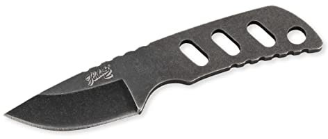 Herbertz Neck Knife, AISI 420 Stahl, rostfrei, Hartplastikscheide, Fangriemenöse, Neck-Knife, robustes Outdoor-Messer & Jagdmesser, Survivalmesser mit feststehender Klinge