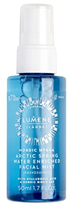 LUMENE Nordic Hydra [LÄHDE] Spring Water Mist | Spray viso idratante puro artico | Rinfrescante e idratante istantaneo | Leggero | Formula vegana | 50 ml