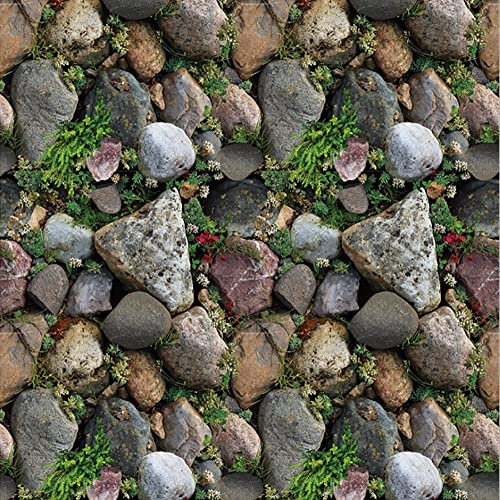 TAOGIFT Papel pintado 3D de piedra de roca de flores para cocina, cocina, arte de pared, manualidades, decoración del hogar, 45 x 297 cm