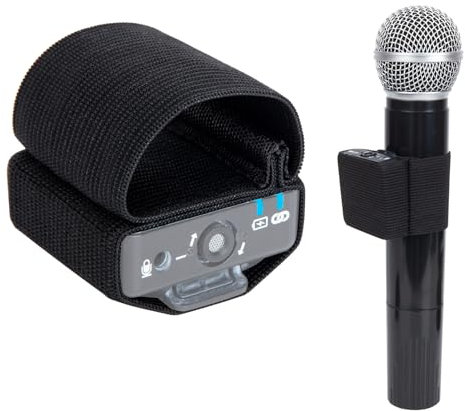 SUNMON 1 Stück für Rode Wireless Go 2 Elastische Hülle, Elastische Handmikrofonhüllen für Rode Handmikrofone Dual Holes Design Mikrofonzubehör Universal Mikrofon Band Hülle für Mic