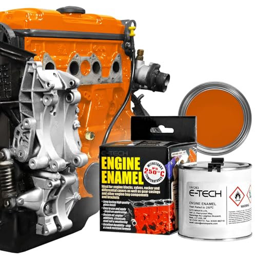 E-TECH Engine Enamel - 250ml Brush-on paint (Orange)