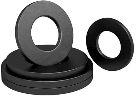 20 pièces de rondelles M8, rondelles plates noires en acier inoxydable A2 V2A, rondelles de montage, rondelles métalliques pour vis et écrous