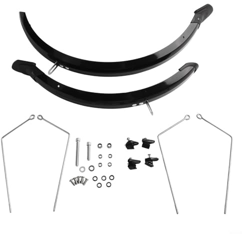 Set di parafanghi per bicicletta, copertura completa, set di parafanghi anteriori e posteriori per bicicletta pieghevole da 40,6 cm (disco da 40,6 cm)