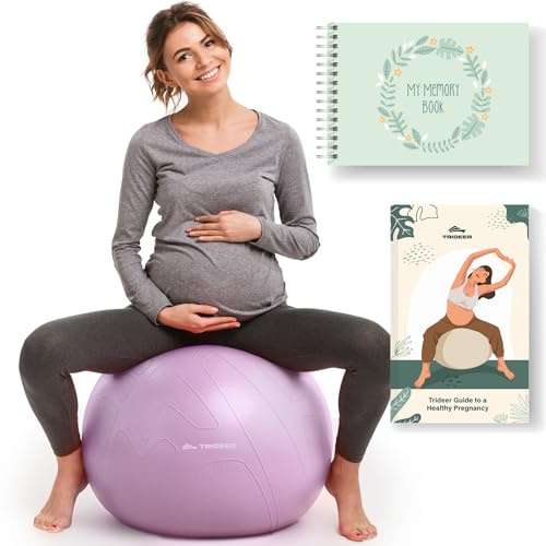 Trideer Yoga Ball – Exercise Ball for Pregnancy, Fitness & Home Workouts