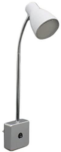 BRILONER Leuchten LED Steckerleuchte, Steckerlampe, Steckerspot, LED-Platine, 3 Watt, 200 Lumen, Flexarm, weiß