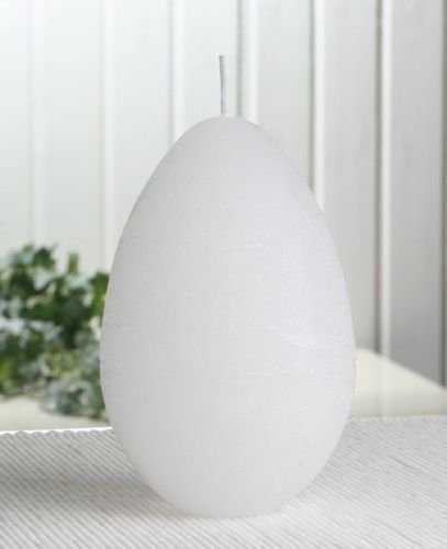 CandleCorner Eikerzen Rustik-Eikerze, durchgefärbt, groß, ca. 13 x 8,5 cm, weiß