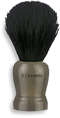 3 Claveles - Brocha de afeitar, con pelo caballo/cerda, base de metacrilato, para afeitado barba