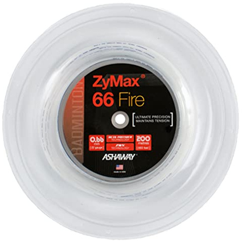 ASHAWAY ZyMax 66 Fire Power Badminton String Reel-Ivory White