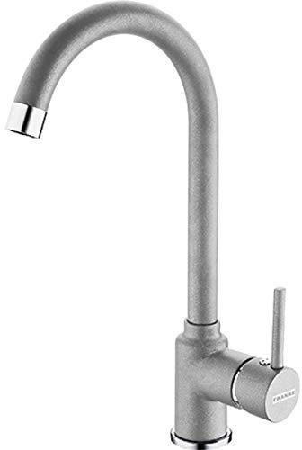 Franke Poland Pack of 1 Stone Grey 115.0332.348 High Pressure Kitchen Sink Mixer Tap with Fixed spout, Chrome