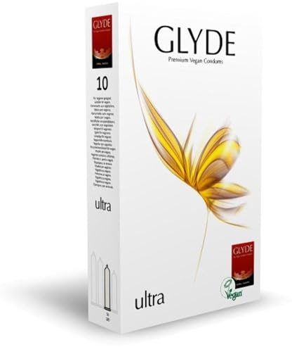 Glyde Ultra Natural 10 Natural Vegan Condoms, Certified with the Vegan Flower