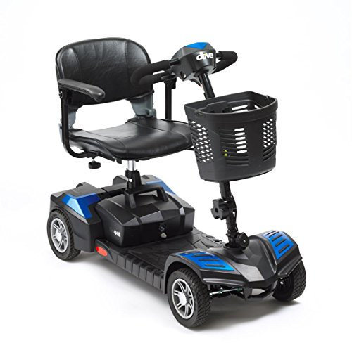 Drive Scout Class 2 Portable 4 Wheel Mobility Scooter 12 AMP Batteries - Blue