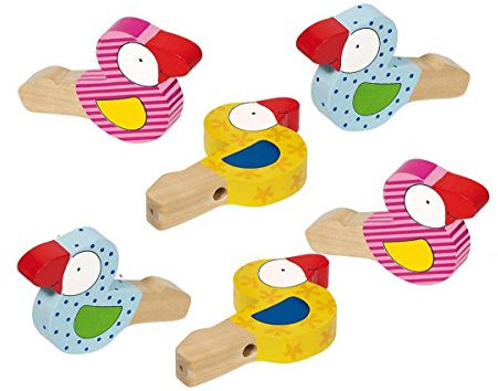 6x Vogelflöte als Mitgebsel zum Kindergeburtstag, Gastgeschenk, Mottoparty