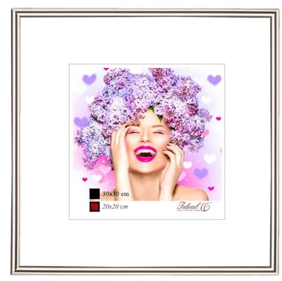 Photo Style Kunststoff Bilderrahmen quadratisch Foto Rahmen Picture Frame Collage: Farbe: Stahl | Format: 50x50