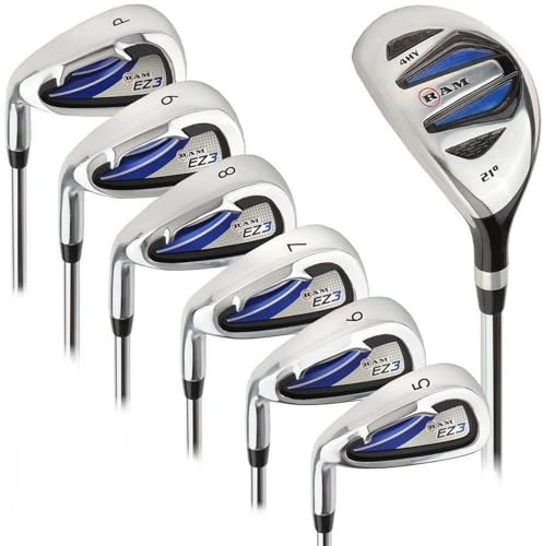 Ram Golf EZ3 Mens Left Hand Iron Set 5-6-7-8-9-PW - HYBRID INCLUDED
