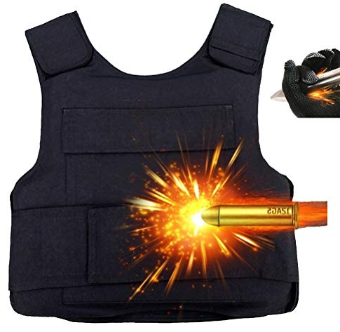 32 Couches Kevlar Bulletproof Vest Gilet Sécurité Tactique Militaire Anti-déflagrant Self Defense 2.8kg