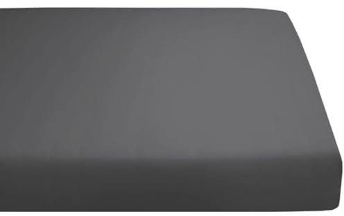 Hochwertiges Spannbettlaken 70x200cm Baumwolle - 25 cm Steghöhe - Dunkelgrau - Bettlaken 70x200 cm - Geeignet fürs Boxspringbett