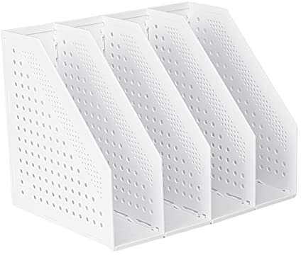 XGOPTS Stehsammler A4 Papierablage, 3 Fächer, 4 Fächer, Papierhalter, faltbare Aktenablage, atmungsaktive Dokumentenablage, Kunststoff-Organizer, Bücher, Dokumente, Zeitschriften, Akten, Stehordner, B