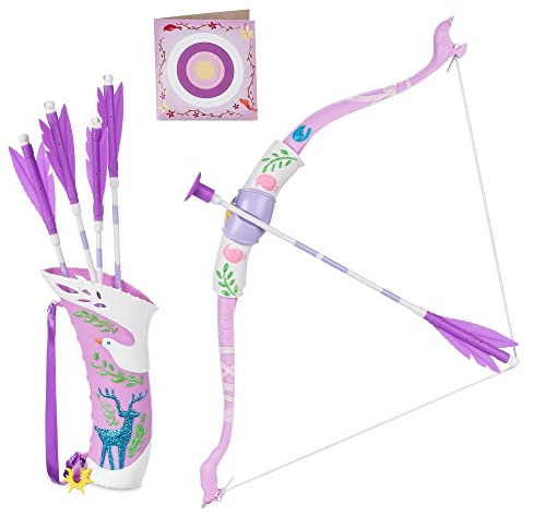 Disney Store Official Rapunzel Bow and Arrow Set, Tangled, Princess Kids Activity Toy Includes Bow, Quiver and Five Suction Tipped Arrows