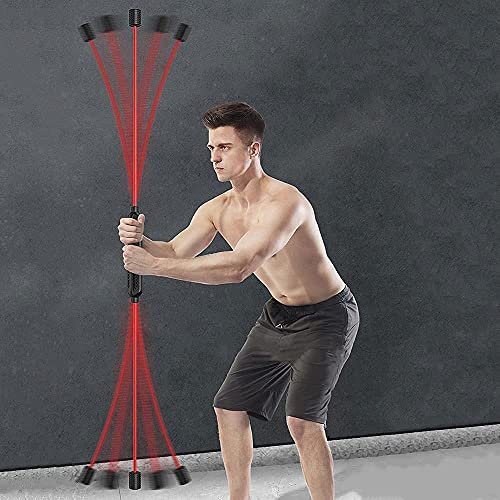 llxyzrzbhd Pilates Reformer Plegable Barra de flexión Ejercitador de la vibración del palillo del ejercitador del Cuerpo, Barra vibratoria de la Aptitud del palillo del oscilación de los Deportes 9