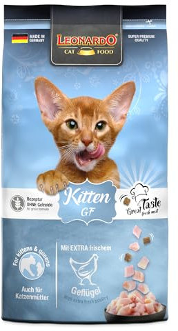 LEONARDO Kitten GF für Katzen, 1,8kg, mit frischem Geflügel und Makrele, leicht verdaulich, getreidefrei, Alleinfutter, Made in Germany
