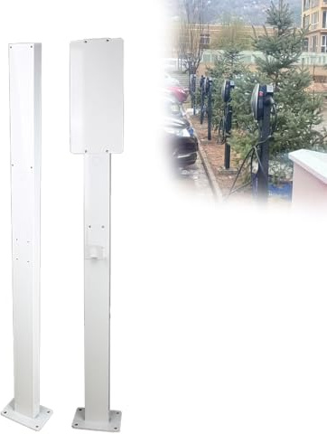 GMBAYUE Hochwertiger Wallbox-Standfuß aus Edelstahl, Heavy Duty EV Ladegerät Sockel, Ladestationen für Elektrofahrzeuge, Stützstange für Ev-Ladestation, Kompatibel mit Mobilem Anschluss(Wit,150cm)