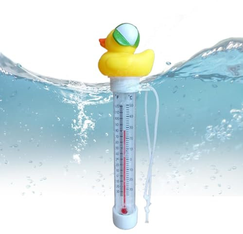 Salyeeluly Thermomètres de Piscine Flottants,Thermomètres de Piscine Flottants Canard,Thermomètres pour aquariums | Thermomètres de bain de glace, thermomètres flottants pour bain de glace, longue