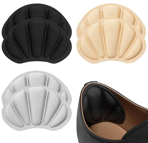 6 Paar Fersenpolster Griffe Schuhe Fersenschutz für Schuhe Rutschen und Blasen Unsichtbare Fersenkissen für High Heels, Damen und Herren, Sportschuhen und Alltagsschuhen