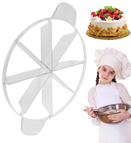 Segnaporzioni Per Torte - Tagliapasta Per Cheesecake Da 6-8 Tagli | Tagliapasta Rotondo Per Fette E Torte | Segnaporzioni Per Torte A Doppia Faccia | Palette Per Torte E Pasta Frolla Per Decorazioni D