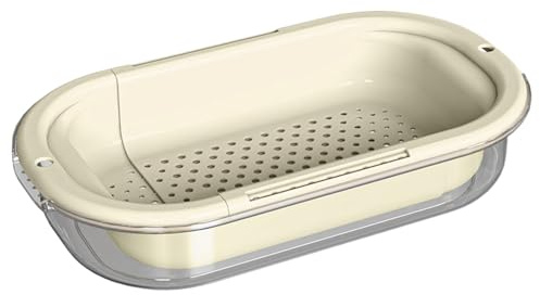 Colador de fregadero expandible, colador de frutas retráctil, colador de frutas para enjuagar bayas, pasta, drenaje, platos, cocina, apartamento, camping, preparación de ensalada
