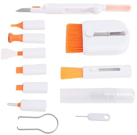 Kit de Limpieza de Teclado, Herramienta de Limpieza de electrónica portátil 12 en 1, Herramienta de Limpieza de Pantalla de computadora portátil, Kit de Limpieza electrónica de PC