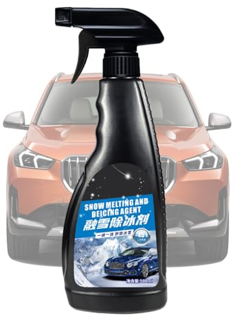 Fruusv Descongelante para Parabrisas De Coche,500ml de Acción Rápida Descongelante Duradero | Agente Derretidor de Nieve para Parabrisas en Invierno | para Descongelar Y Mantener Cristales Y Espejos