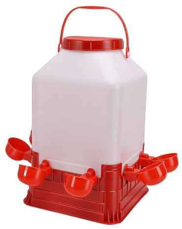 Asixxsix Abbeveratoio per Polli da 10 Litri, Fontana per Pollame in Plastica di Grande capacità con Design Antiannegamento per Polli Anatre Uccelli, Facile da Pulire